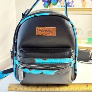 Wrangler Black and Blue Backpack